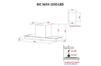 Вытяжка кухонная Perfelli BIC 9654 I 1000 LED