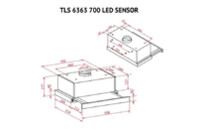 Вытяжка кухонная Perfelli TLS 6363 WH 700 LED Sensor