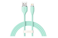 Дата кабель USB 2.0 AM to Lightning 1.2m 2.4A Jelly Liquid Silica Gel Green Baseus (CAGD000006)