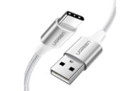 Дата кабель USB 2.0 AM to Type-C 1.5m US300 5A White Ugreen (US300/80370)