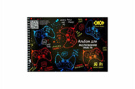 Альбом для рисования ZiBi Kids Line GAMER, А4 30 л., 120 г/м2, на пружине (ZB.1451-03)