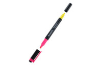 Маркер Axent Highlighter Dual 2-4 мм клиновидный розовый+желтый (2534-10-A)