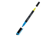 Маркер Axent Highlighter Dual 2-4 мм клиновидный голубой+желтый (2534-02-A)