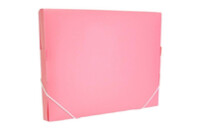 Папка на резинках Optima А4 30 мм, пастельная розовая (O35616-89)