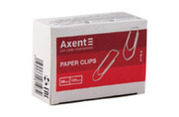 Скрепки канцелярские Axent пятиугольные никелированные 28мм 100шт (картонная упаковка) (4113-A)