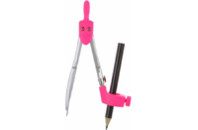 Циркуль Economix с запасными грифелями и адаптером, розовый (E81422)