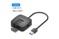 Концентратор Vention USB 3.0 to 4xUSB 3.0 + MicroUSB black (CHBBB)