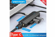 Концентратор Vention USB 3.1 Type-C to 3xUSB 3.0+MicroUSB+RJ45 100M Ethernet black (TGPBB)