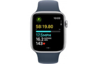 Смарт-часы Apple Watch SE 2023 GPS 40mm Silver Aluminium Case with Storm Blue Sport Band - S/M (MRE13QP/A)