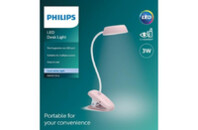 Настольная лампа Philips LED Reading Desk lamp Donutclip 3W, 4000K, 1200mAh (Lithium battery), рожевий (929003179627)