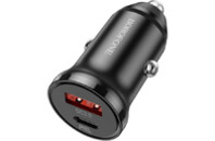 Зарядное устройство BOROFONE BZ18A PD20W+QC3.0 car charger USB-A/Type-C Black (BZ18AB)