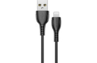 Дата кабель USB 2.0 AM to Lightning 1.0m BX51 Triumph 2.4A Black BOROFONE (BX51LB)