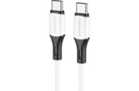 Дата кабель USB-C to USB-C 1.0m BX79 3A White BOROFONE (BX79CCW)