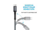 Дата кабель USB 2.0 AM to Micro 5P 1.0m 2.4A Denim Grey MAKE (MCB-MD3GR)
