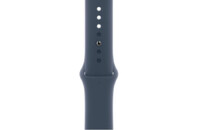 Смарт-часы Apple Watch Series 9 GPS 41mm Silver Aluminium Case with Storm Blue Sport Band - M/L (MR913QP/A)