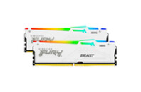Модуль памяти для компьютера DDR 64GB (2x32GB) 5200 MHz FURY Beast White RGB Kingston Fury (ex.HyperX) (KF552C40BWAK2-64)