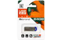 USB флеш накопитель Mibrand 64GB Falcon Silver-Blue USB 2.0 (MI2.0/FA64U7U)