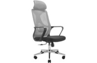 Офисное кресло Richman Монеро Хром M-1 (Tilt) Сетка черная + сетка серая (ADD0003211)