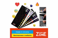 Наклейка на клавиатуру SampleZone непрозрачная чорная, бело-синяя (SZ-BK-BS)