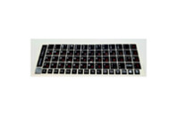 Наклейка на клавиатуру BestKey непрозрачная чорная, 68, красный (BK13RED/025)