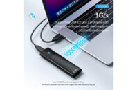 Карман внешний Orico USB3.2 Gen2 USB-C M.2 NVMe/NGFF(SATA) Dual Protocol SSD (HC380503)