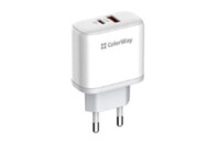 Зарядное устройство ColorWay Power Delivery Port PPS USB (Type-C PD+ USB QC3.0) (45W) white (CW-CHS042PD-WT)