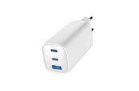 Зарядное устройство Gembird USB-A + 2xType-C (PD18W + QC3.0 27W) white (TA-UC-PDQC65-01-W)