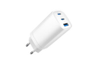 Зарядное устройство Gembird USB-A + 2xType-C (PD18W + QC3.0 27W) white (TA-UC-PDQC65-01-W)