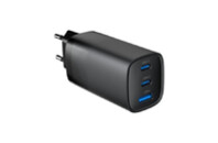 Зарядное устройство Gembird USB-A + 2xType-C (PD18W + QC3.0 27W) black (TA-UC-PDQC65-01-BK)