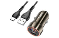 Зарядное устройство HOCO Z46A USB-A/Type-C Metal Gray (6931474770370)