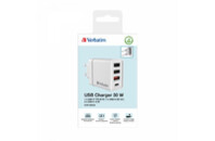 Зарядное устройство Verbatim USB 30W PD3.0 4-ports white (49701)