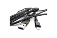 Дата кабель USB 3.0 AM to Lightning 1.0m 4A black Dengos (NTK-L-KPR-USB3-BLACK)