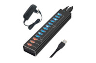 Концентратор Dynamode 13 ports USB3.0 to10*USB3.0+3*2.4А, Power Adapter 3A/12V (DM-UH-P1013)