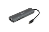 Концентратор Vinga USB-C 3.1 to HDMI+RJ45_1Gbps+3xUSB3.0+SD/TF+PD100W (VHYC8)