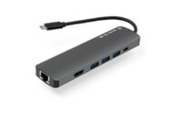 Концентратор Vinga USB-C 3.1 to HDMI+RJ45_1Gbps+3xUSB3.0+SD/TF+PD100W (VHYC8)