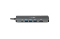 Концентратор Vinga USB-C 3.1 to HDMI+RJ45_1Gbps+3xUSB3.0+SD/TF+PD100W (VHYC8)