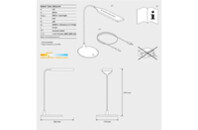 Настольная лампа LEDVANCE PANAN DISC SINGL 5W 3000K WT (4058075321267)