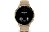 Смарт-часы Garmin Venu 3S, Fr. Gray + Soft Gold, Leather, GPS (010-02785-55)