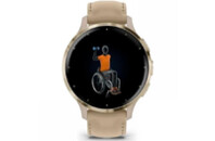 Смарт-часы Garmin Venu 3S, Fr. Gray + Soft Gold, Leather, GPS (010-02785-55)