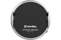 Универсальный автодержатель ColorWay AutoSense Car Wireless Charger 15W (Dashboard + Air Vent) (CW-CHAW039Q-BK)