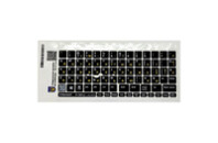 Наклейка на клавиатуру BestKey непрозрачная чорная, 76, желтый (BKU13YEL/012)