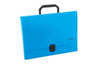 Папка - портфель Economix пластиковый A4 на застежке 1 отделение, синий (E31607-02)