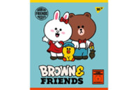 Тетрадь Yes А5 Line Friends 12 листов клетка (766795)