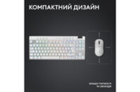 Клавиатура Logitech G PRO X TKL Lightspeed Tactile USB UA White (920-012148)