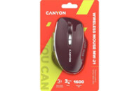 Мышка Canyon MW-21 Wireless Blue LED Burgundy (CNS-CMSW21BR)