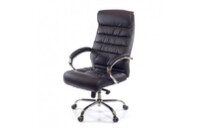 Офисное кресло Аклас Камиль CH MB Черное (натуральная кожа) (10001243)