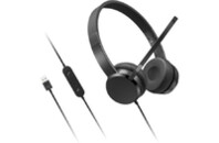 Наушники Lenovo USB-A Wired Stereo On-Ear Black (4XD1K18260)